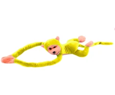 Lean Toys Pliušinis žaislas - geltona beždžionėlė su garsu, 80 cm