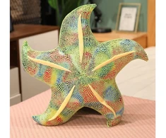 Lean Toys Pliušinis žaislas/pagalvė - žalia jūrų žvaigždė, 45 cm