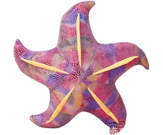 Lean Toys Pliušinis žaislas/pagalvė - violetinė jūrų žvaigždė, 20 cm