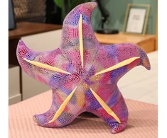 Lean Toys Pliušinis žaislas/pagalvė - violetinė jūrų žvaigždė, 20 cm
