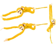 Lean Toys Pliušinis žaislas - geltona beždžionė su mažyliu, 70 cm