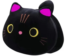 Lean Toys Pliušinis žaislas/pagalvė - juodas katinas, 18 cm
