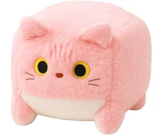 Lean Toys Pliušinis žaislas - kubo formos rožinis katinas, 18 cm