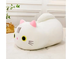 Lean Toys Pliušinis žaislas - katinas su minkšta uodega, baltas, 40 cm