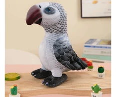 Lean Toys Pliušinis žaislas - pilka papūga, 20 cm