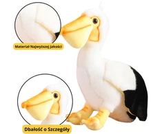 Lean Toys Pliušinis pelikanas 24 cm