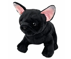 Lean Toys Pliušinis žaislas - juodas prancūzų buldogas, 22 cm