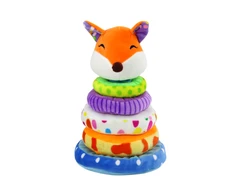 Piramidka Pliušinė piramidė su lape, 27 cm, Lean Toys