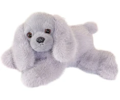 Lean Toys Pliušinis žaislas - pilkas šuniukas, 30 cm