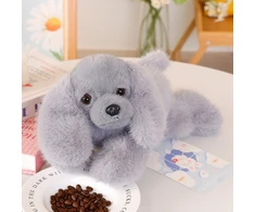 Lean Toys Pliušinis žaislas - pilkas šuniukas, 30 cm