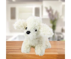 Lean Toys Pliušinis žaislas - miniatiūrinis baltas pudelis, 20 cm