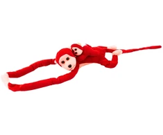 Lean Toys Pliušinis žaislas - raudona beždžionė su mažyliu, 70 cm