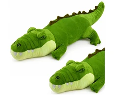 Lean Toys Pliušinis krokodilas, žalias, 70 × 25 × 25 cm