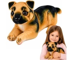 Lean Toys Pliušinis vokiečių aviganis 25 cm, realistiškas