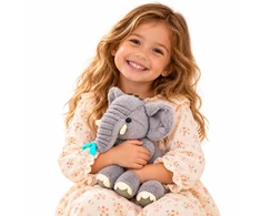 Lean Toys Pluszowy Słonik Z Koroną Przytulanka Maskotka Miękki Pilka 26 cm