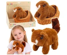 Lean Toys Voverė krepšelyje ruda