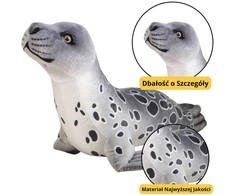 Lean Toys Pliušinis ruonis, pilkas, 37 cm
