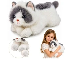 Lean Toys Persų katės pliušinis žaislas su sveriamomis letenėlėmis, 50 cm