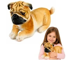 Lean Toys Pliušinis mopsas, 25 cm