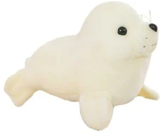 Lean Toys Baltas pliušinis ruonis, minkštas žaislas, 24 cm