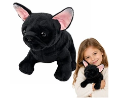 Lean Toys Pliušinis prancūzų buldogas Juodas 22 cm