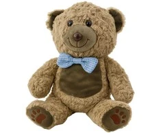 Lean Toys Pliušinis Žaislas Meškiukas Su Mėlynu Kaklaraiščiu 30 cm