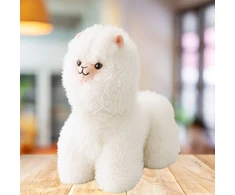 Lean Toys Pliušinis žaislas - balta lama, 40 cm