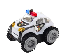 Lean Toys 360° POLICIJOS AUTOMOBILIS SU ŠVIESOMIS IR GARSU