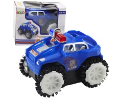 Lean Toys 360° POLICIJOS AUTOMOBILIS SU ŠVIESOMIS IR GARSU