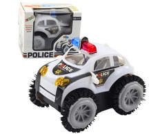 Lean Toys 360° POLICIJOS AUTOMOBILIS SU ŠVIESOMIS IR GARSU