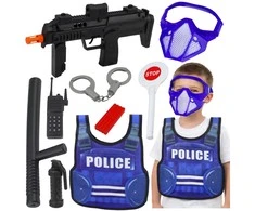 Lean Toys Policijos rinkinys (mėlyna, juoda)