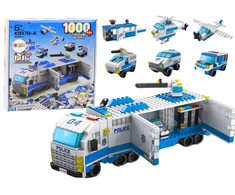 Lean Toys Policijos sunkvežimio konstruktorius, 6in1, 1000 detalių
