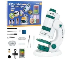 Lean Toys Mikroskopas vaikams su priedais 60X/180X