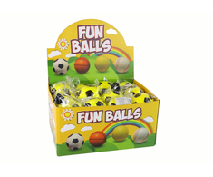 Lean Toys Geltonas PU futbolo kamuolys su tampria juosta, 6 cm