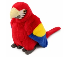 Lean Toys Pliušinis žaislas - papūga ara, raudonos spalvos, 24 cm
