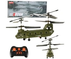 Lean Toys RC sraigtasparnio nuotolinio valdymo pultas Syma S026H-1 žalias chaki spalvos