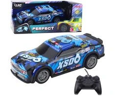 Lean Toys Nuotoliniu būdu valdomas RC lenktyninis automobilis su šviečiančiu korpusu