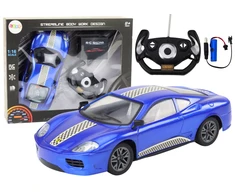 Lean Toys Mėlynas nuotolinio valdymo automobilis 1:16 su šviesomis