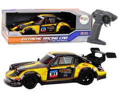 Lean Toys Automobilis su nuotolinio valdymo pultu, geltonas