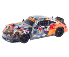 Lean Toys Nuotoliniu būdu valdomas automobilis 1:18 su guminiais ratais, oranžinis