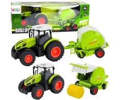 Lean Toys RC traktorius su presu 1:24