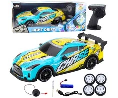 Lean Toys Nuotoliniu būdu valdomas sportinis automobilis su šviesos efektais