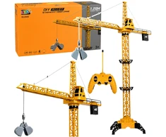 Lean Toys Remote Control Construction Crane RC Wired 360° Rotation 71 cm