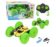 Lean Toys NUOTOLINIU BŪDU VALDOMAS 360° TRIUKŲ AUTOMOBILIS ŽALIAS
