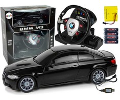 Lean Toys NUOTOLINIU BŪDU VALDOMAS BMW M3 SU VAIRU, GARSU IR ŠVIESOMIS – 2.4G, 1:18
