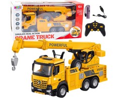 Lean Toys Nuotoliniu būdu valdomas krano kabliukas RC 2.4G 9CH geltona