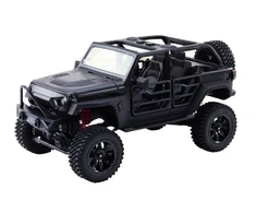 Lean Toys Juodas nuotoliniu būdu valdomas 4x4 visureigis 2.4G RC