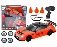 Lean Toys Nuotoliniu būdu valdomas sportinis automobilis 1:24 su keičiamais ratais