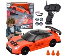 Lean Toys Nuotoliniu būdu valdomas sportinis automobilis 1:24 su keičiamais ratais