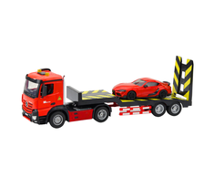 Lean Toys Nuotoliniu būdu valdomas automobilio vilkikas su sportiniu automobiliu 1:16